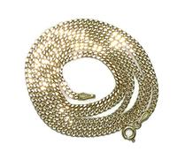 Never Say Never Preciosa cadena de oro amarillo de 18k para hombre o mujer modelo barbada con cuerpo semi-maciza de 2.00 mm de ancha y 60cm de larga con cierre reasa. Peso; 3.85gr de oro de 18k