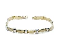 Never Say Never Pulsera bicolor de oro 18k para mujer con motivo calabrote 5 mm