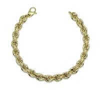 Never Say Never Pulsera cordón de Oro de 18k de 8.00 mm de Ancha. Ideal para hombre y mujer. Peso; 10.35gr de Oro de 18k.