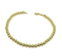 Never Say Never Pulsera de Bolas de Oro Amarillo de 18K de 4mm de Anchas y 20.00 cm de Larga. 3.45gr de Oro de18k