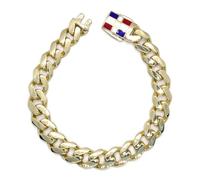 Never Say Never Pulsera de oro 18k para hombre de 18,45 gramos, con 20,00 cm de largo y 1,00 cm de ancho