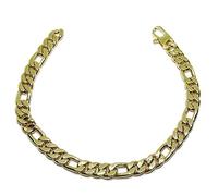Never Say Never Pulsera de Oro Amarillo de 18k para Hombre modelo clásico 3x1 plana hueca de 20.50cm de Larga, 7mm de Ancha y 10.50gr de peso de Oro de 18k.