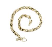 Never Say Never Pulsera Rolo Cuadrada Oro Amarillo 18k - 45 Eslabones - 22 cm - 4.5 mm - Cierre Mosquetón