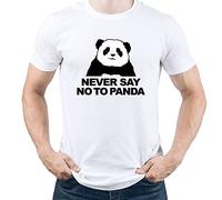 Never Say No To Panda Save Pandas t-Shirt Camiseta para Hombre Blanco M