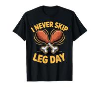 Never Skip Leg Day Funny Thanksgiving Turkey Drumstick Camiseta