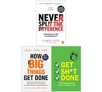 Never Split the Difference, How Big Things Get Done & Get Sh*t Done 3 Books Collection Set