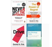 Never Split the Difference, The Power of Regret, Drive & 24 Assets Collection 4 Books Set