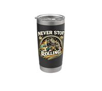 Never Stop Rolling ruedas Derby Quad Disco Patines Patinador Vaso térmico de acero inoxidable de doble pared