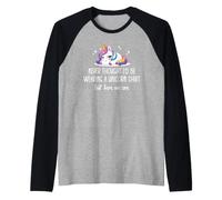 Never Thought I'D Be Wearing a Unicorn Shirt But Here We Are Camiseta Manga Raglan
