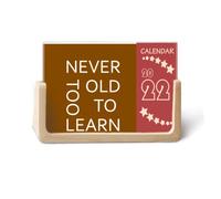 Never Too Old Too Learn Art Deco Fashion 2022 Calendario de escritorio planificador de 12 meses