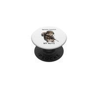 Never Touch My Nuts Linda Ardilla con Traje Militar PopSockets PopGrip Adhesivo