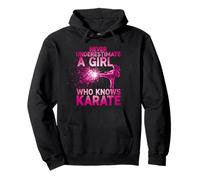 Never Underestimate a Girl Who Knows Karate para Chicas Sudadera con Capucha