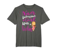 Never Underestimate a Girl With a Violin Frase de violinista Camiseta