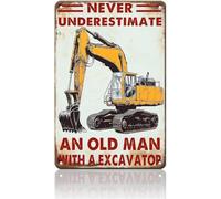 Never Underestimate A Man Metal Sign Funny Wall Decor for Office Bar 8 X 12 in
