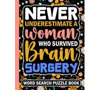 Never Underestimate a Woman Who Survived Brain Surgery Word Search Puzzle Book: Brain Surgery Recovery Gifts for Women (100 Puzzles) After ... (8.5 x 11) Get Well Soon Gift for Patients