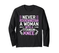 Never Underestimate A Woman with A Titanium Knee Replacement Manga Larga