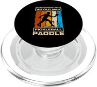 Never Underestimate an Old Man Divertido Jugador de Pickleball PopSockets PopGrip para MagSafe