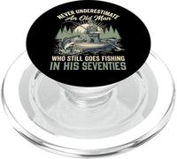 Never Underestimate An Old Man Fishing In His Seventies PopSockets PopGrip para MagSafe