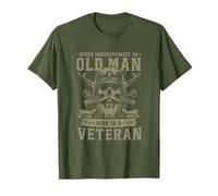 Never Underestimate an Old Man Who Is A Veteran Soldados Camiseta