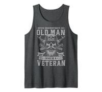 Never Underestimate an Old Man Who Is A Veteran Soldados Camiseta sin Mangas