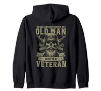 Never Underestimate an Old Man Who Is A Veteran Soldados Sudadera con Capucha