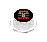 Never Underestimate an Old Man Who Play Darts - Men's Darts PopSockets PopGrip para MagSafe