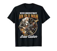 Never Underestimate an Old Man with A Bass Guitar Player Dad Camiseta