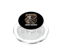 Never Underestimate an Old Man with A Bass Guitar Player Dad PopSockets PopGrip para MagSafe