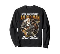 Never Underestimate an Old Man with A Bass Guitar Player Dad Sudadera