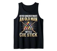 Never Underestimate An Old Man with A Cue Stick Camiseta sin Mangas