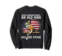 Never Underestimate An Old Man with A Cue Stick I Billiards Sudadera