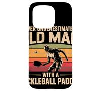 Never Underestimate An Old Man with A Pickleball Paddle Carcasa para iPhone 15 Pro