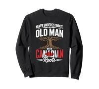 Never Underestimate An Old Man with Canadian Roots Sudadera