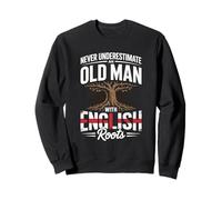 Never Underestimate An Old Man with English Roots Pride Sudadera