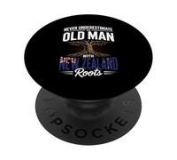 Never Underestimate An Old Man with New Zealand Roots PopSockets PopGrip Adhesivo
