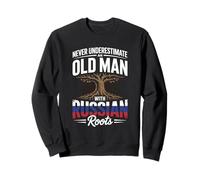 Never Underestimate An Old Man with Russian Roots Sudadera