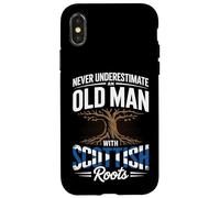 Never Underestimate An Old Man with Scottish Roots Pride Carcasa para iPhone X/XS