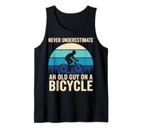 Never Underestimate Old Guy On A Bicycle Quote Camiseta sin Mangas