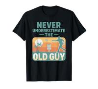 Never Underestimate The Old Guy Disc Golf Retro Camiseta