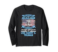 Never Underestimate USS Harry S. Truman CVN-75 Veteran Manga Larga