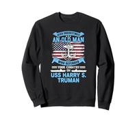 Never Underestimate USS Harry S. Truman CVN-75 Veteran Sudadera