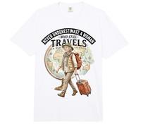 Never Underestimate Woman Who Still Travels in Her 80s Comfort Colors Adult Heavyweight T-Shirt