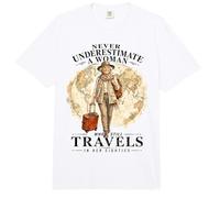 Never Underestimate Woman Who Still Travels in Her 80s Comfort Colors Adult Heavyweight T-Shirt