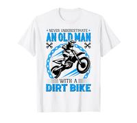 Never Understimate An Old Man with A Dirt Bike Camiseta