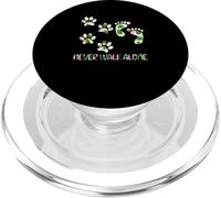 Never Walk a Alone Paw Dog Flower Dog Friends Amante de los Perros PopSockets PopGrip para MagSafe