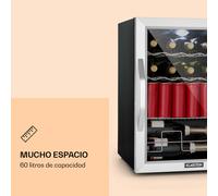 Nevera Beersafe XL Mix It Edition, 60 litros, 4 estantes, puerta de cristal panorámica