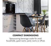 Nevera Beersafe XL Onyx, 60 litros, 4 estantes, puerta de cristal panorámica