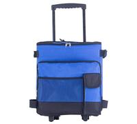 Nevera con Ruedas y Tirador, Nevera de 43 L, Resistente al Agua, con Poco Ruido, Plegable, con múltiples Bolsillos, Cierre de Cremallera, aislada para Exteriores, Cofre de Hielo Azul de ve.