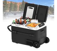 Nevera de Absorción Portátil para Coche, Mini Refrigerador con Ruedas y Asa Ergonómica, para Viajes, Camping y Barco,Withoutbattery-60L
