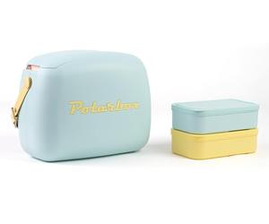 Nevera Lunchbox 6L Azul Pop detalles Amarillo POLARBOX